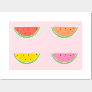 Colorful watermelons Posters and Art